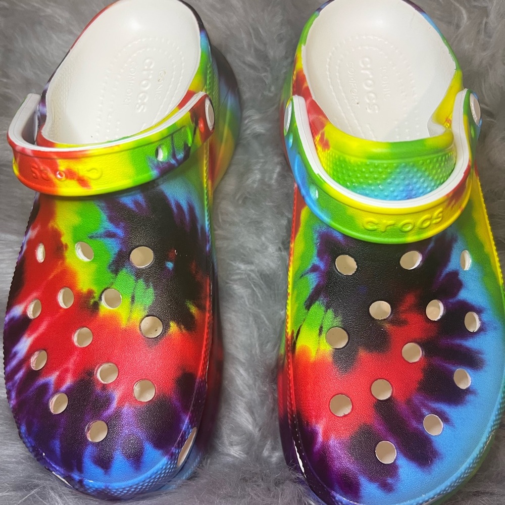 Crocs multi colored wedge